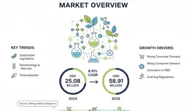 Global Cosmetic Chemicals Market Size 2025-2035 | Growth CAGR of 8.10%